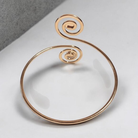 Gold & Turquoise Spiral Armband - Picture 2 of 4